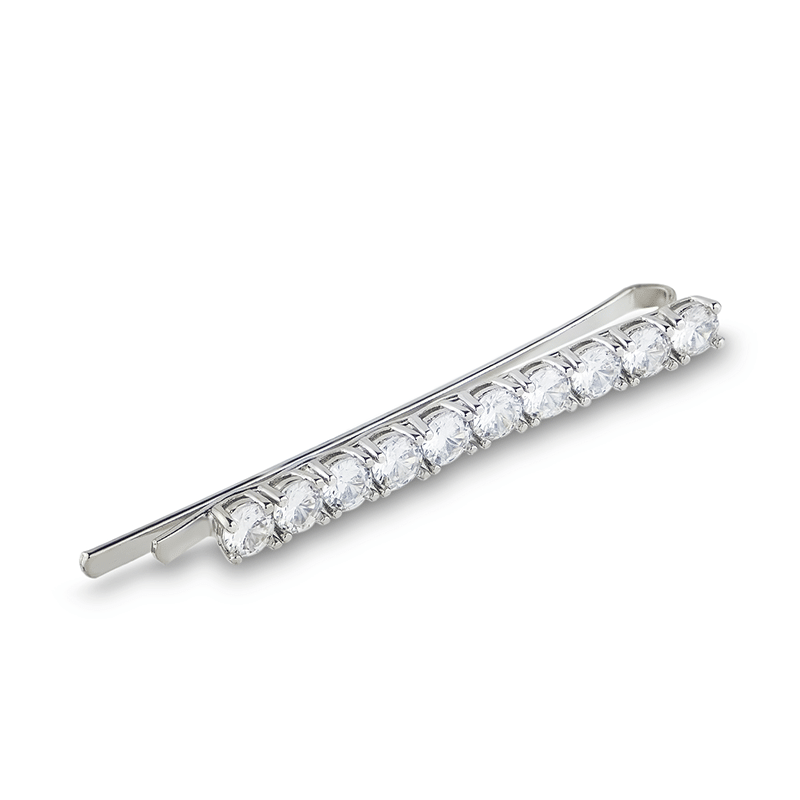 2Cttw Round Cz Embellished Bobby Pin