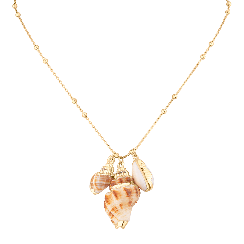 Triple Shell Pendant On Chain