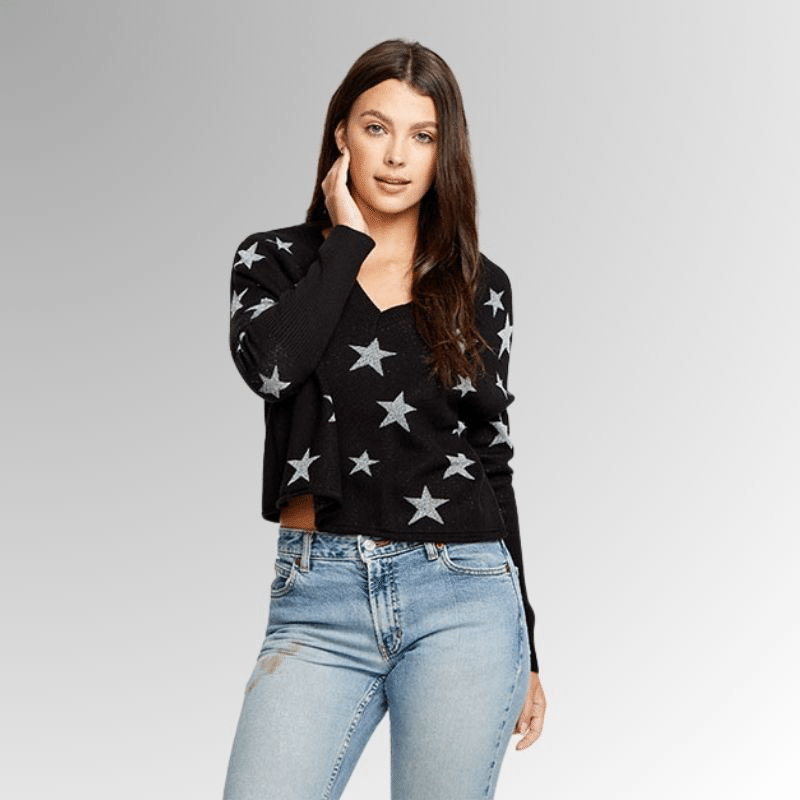 Star Intarsia Raglan Pullover