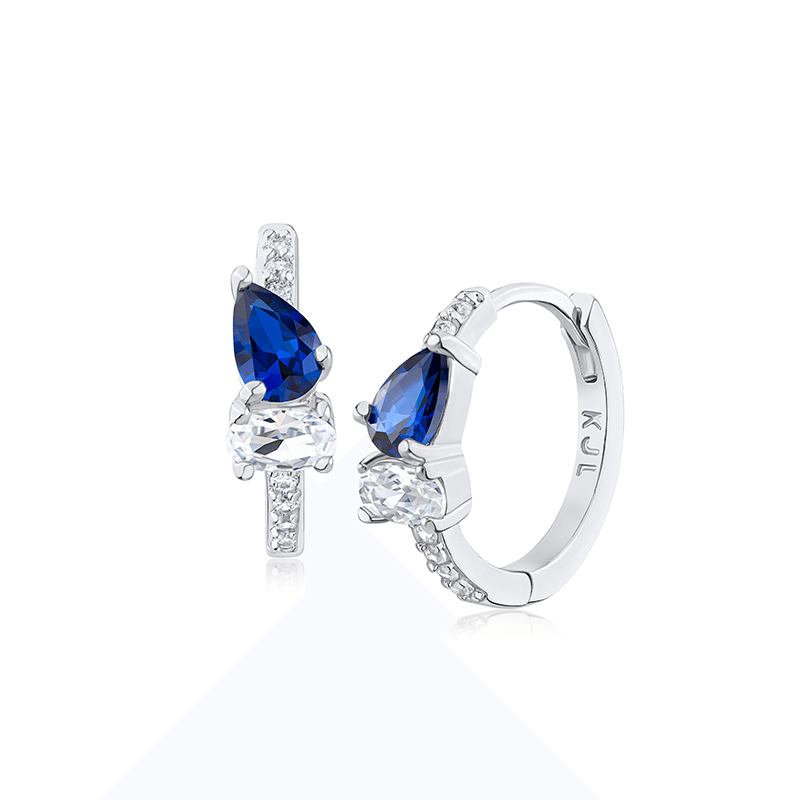 5 Cttw Pear Oval Cz Hoops