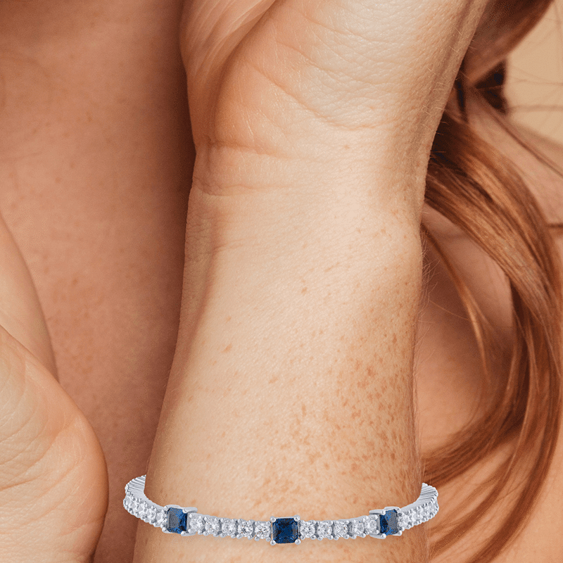 7Cttw Triple Emerald Round Tennis Bracelet