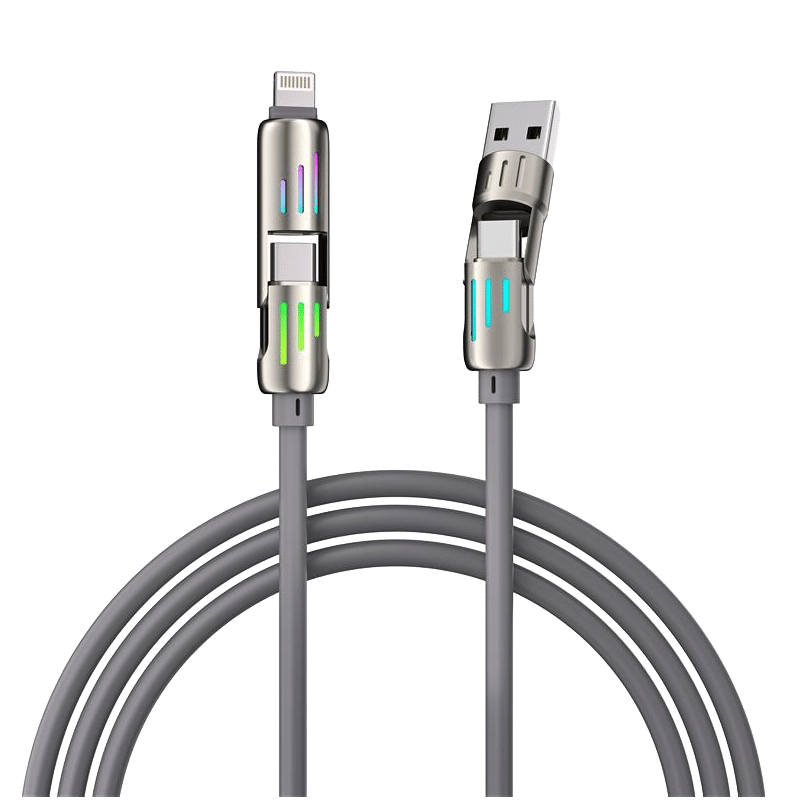 4-in-1 USB-A/USB-C to USB-C/Lightning Cable