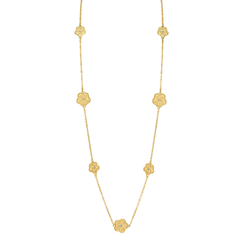 Long Chain Flower Necklace