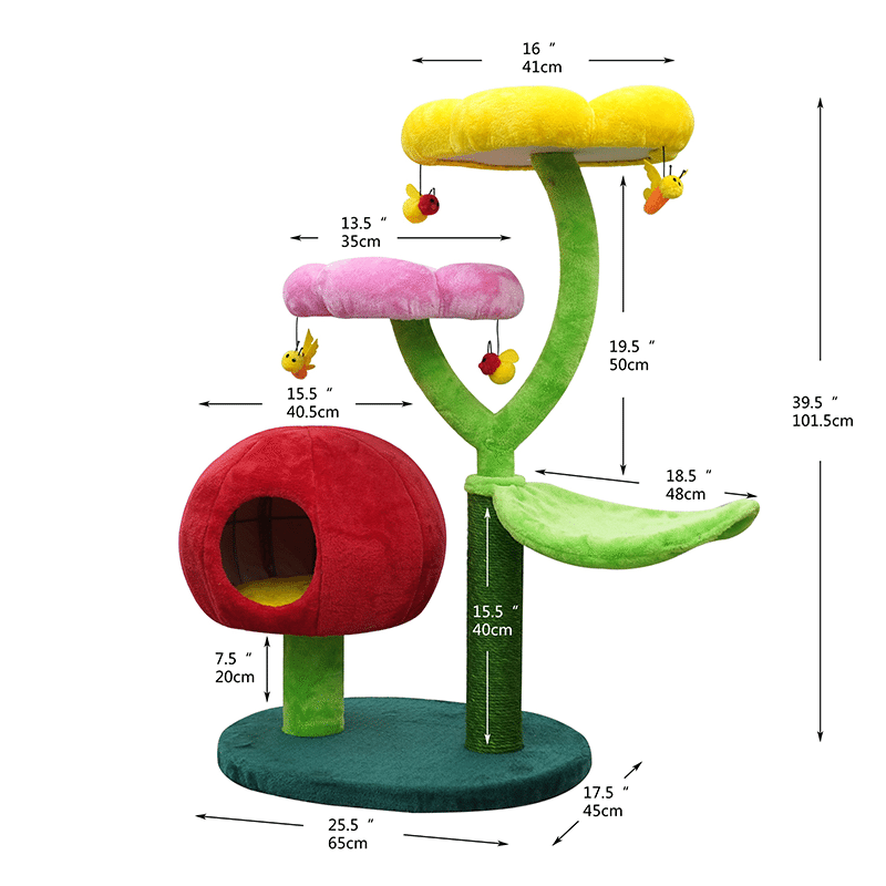 Gum Drop 4-Level Natural Sisal Cat Tree 