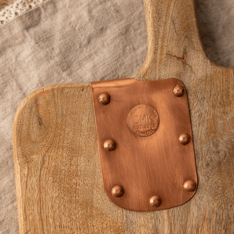 Vintage Inspired Wood & Copper Charcuterie Board 