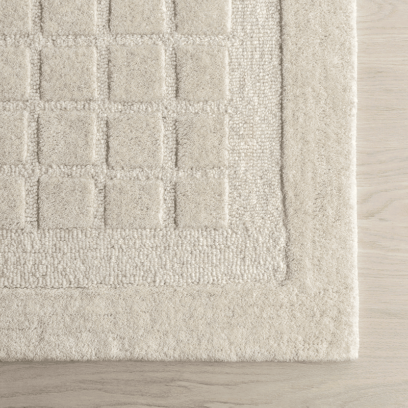 Fritz Checkered Wool Area Rug