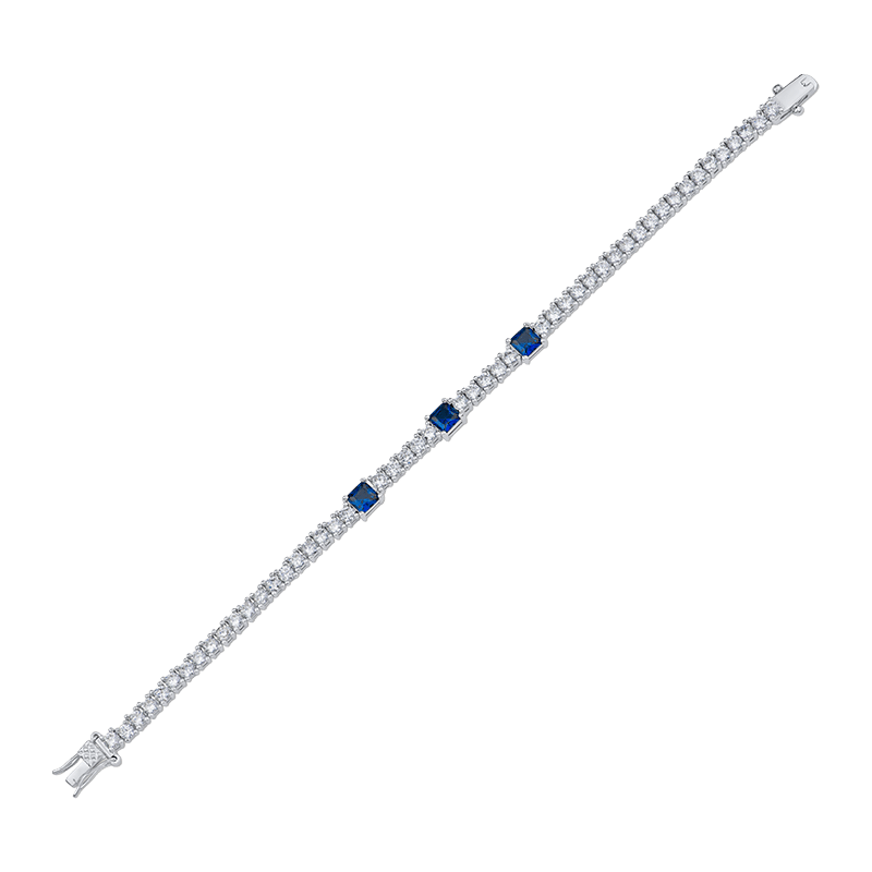7Cttw Triple Emerald Round Tennis Bracelet