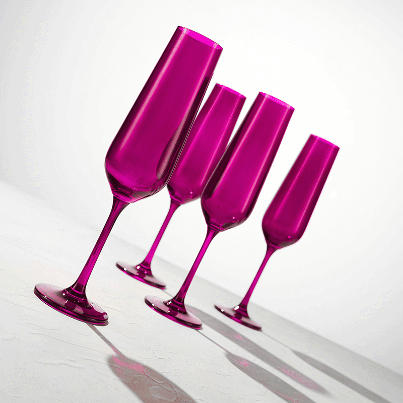 Amethyst Champagne Flutes (Set of 4)