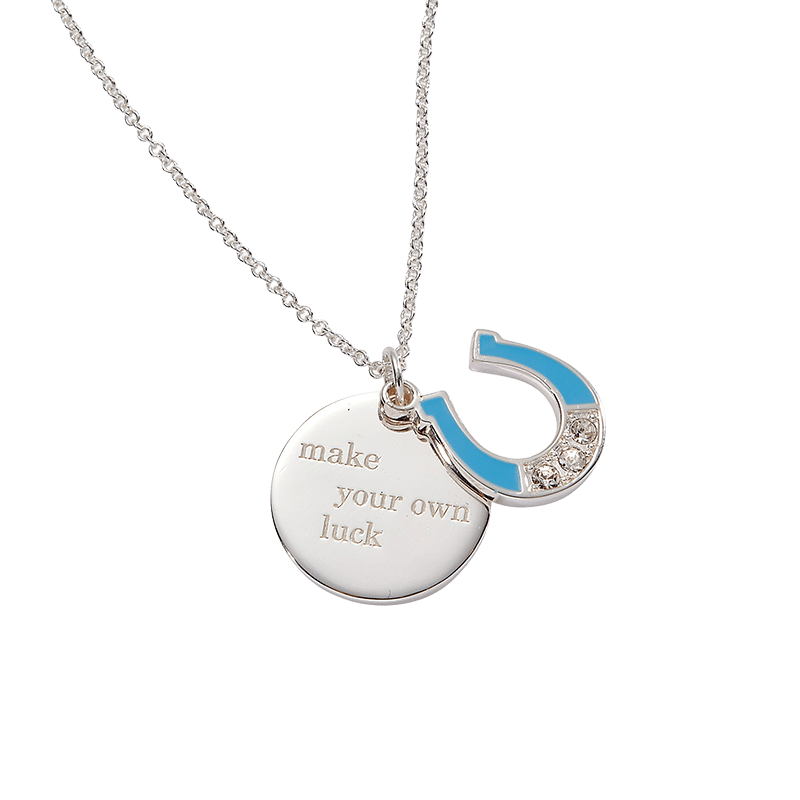 Make Your Own Luck Duo Charm Pendant Necklace