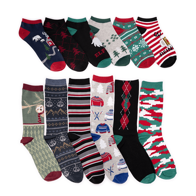 Men's 12 Days of Christmas Socks Multi