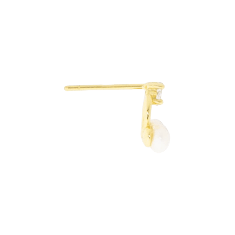 Sterling Pearl Swing Stud Earring