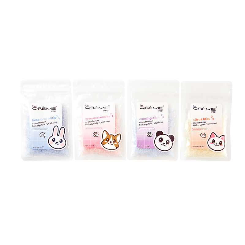 The Crème Shop Animal Aromatherapy Bath Crystals 4PK