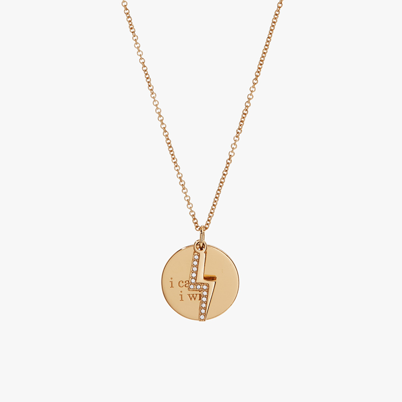 I Can, I Will Duo Charm Pendant Necklace