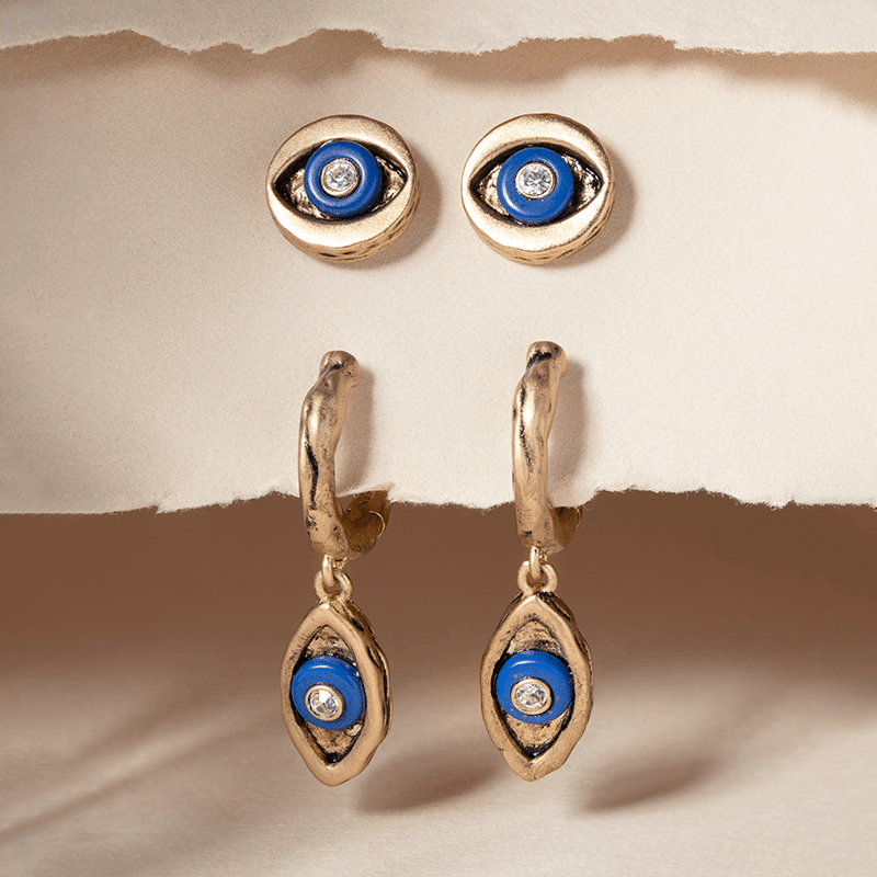Untamed Evil Eye Huggie Hoop Earrings