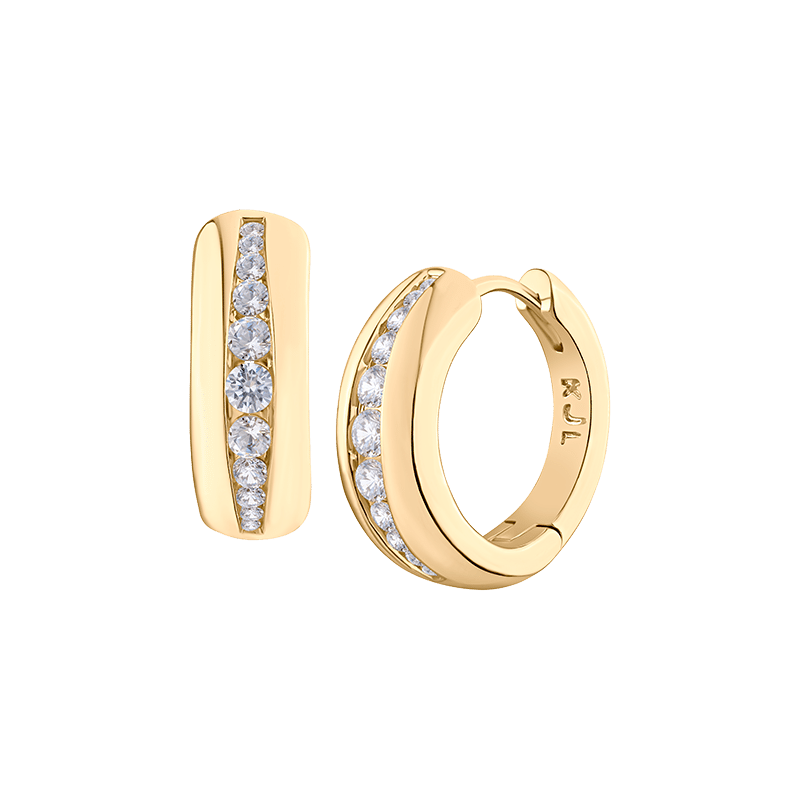 2 Cttw Graduated Round Cz Center Hoops