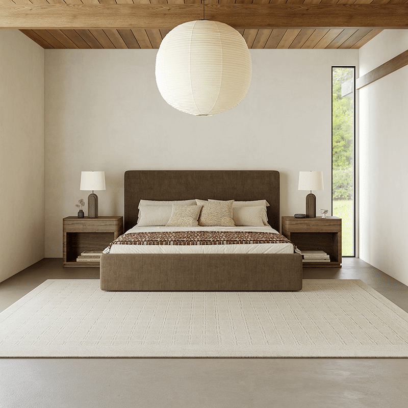 Fritz Checkered Wool Area Rug