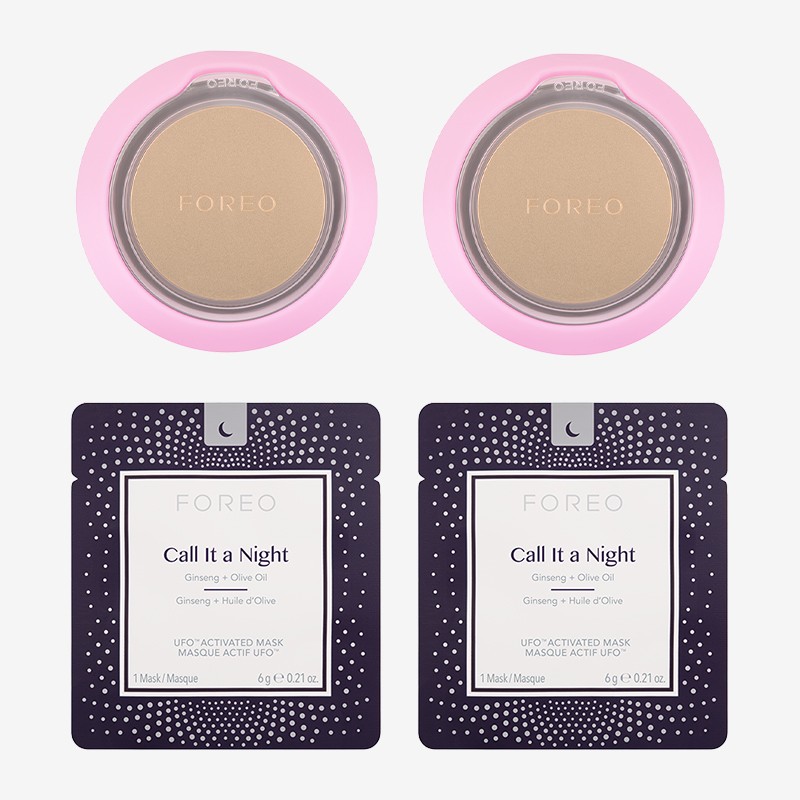 UFO Mini in Pearl Pink + Box of 7 Call it a Night Sheet Masks Bundle