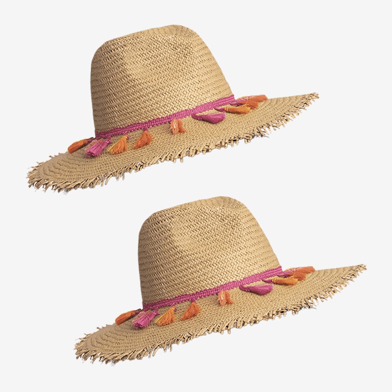 Gyal Bashy Ponce Straw Hat wtih Tassel Band (Pun)