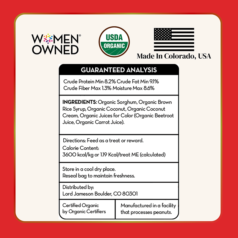 Candy Cane Kisses Love Puffs Dog Treats