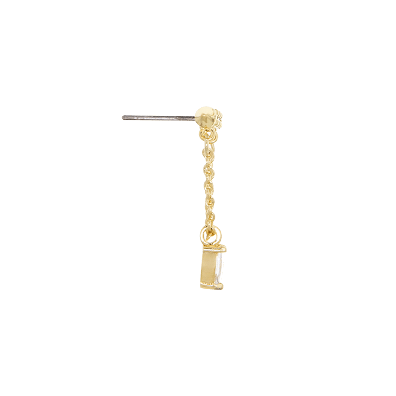 Crystal Bar and Drape Stud Earring