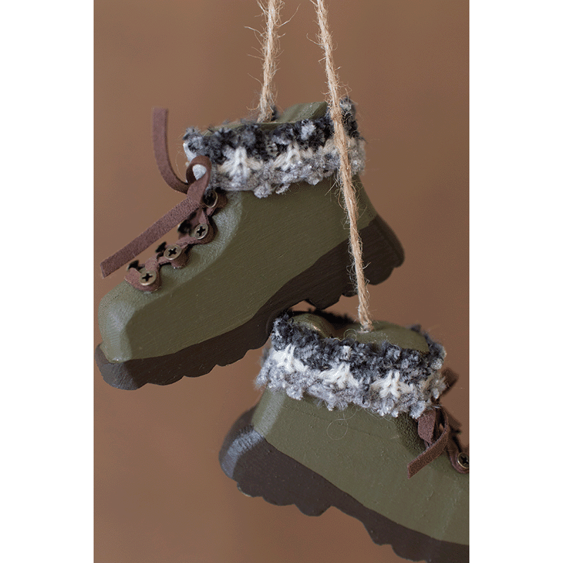 Green Boots Christmas Ornament