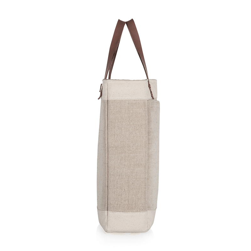 Pinot Beige Jute Insulated Wine Bag