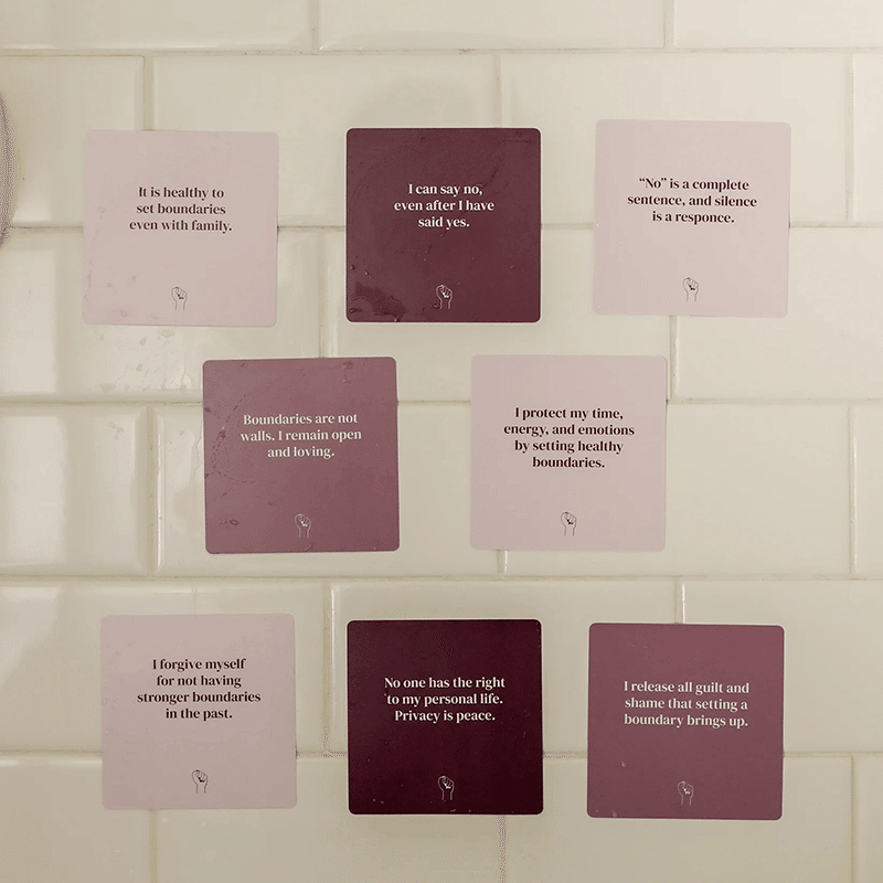 Shower Affirmation Cards - Boundaries