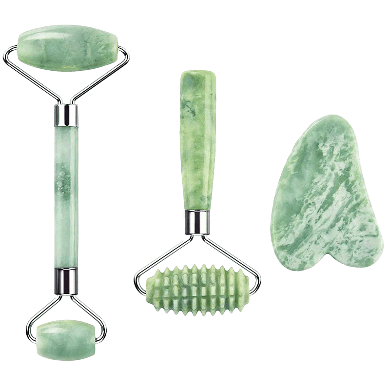 3 Piece Anti-Aging Jade Beauty Tool Set