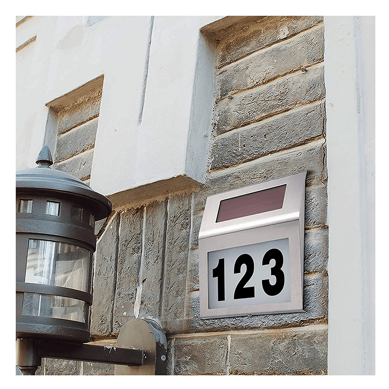 Solar LED Address Sign
