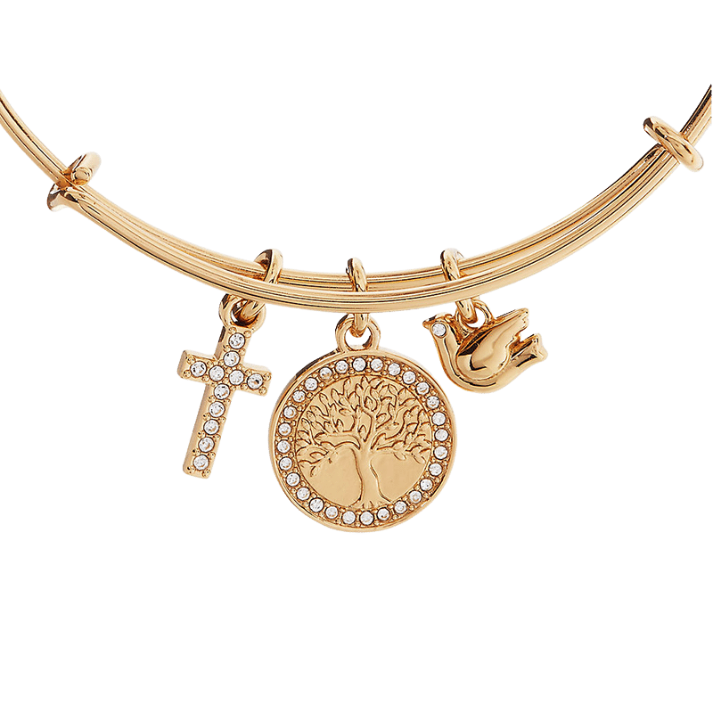 Faith and Family Tree of Life Charm Bangle