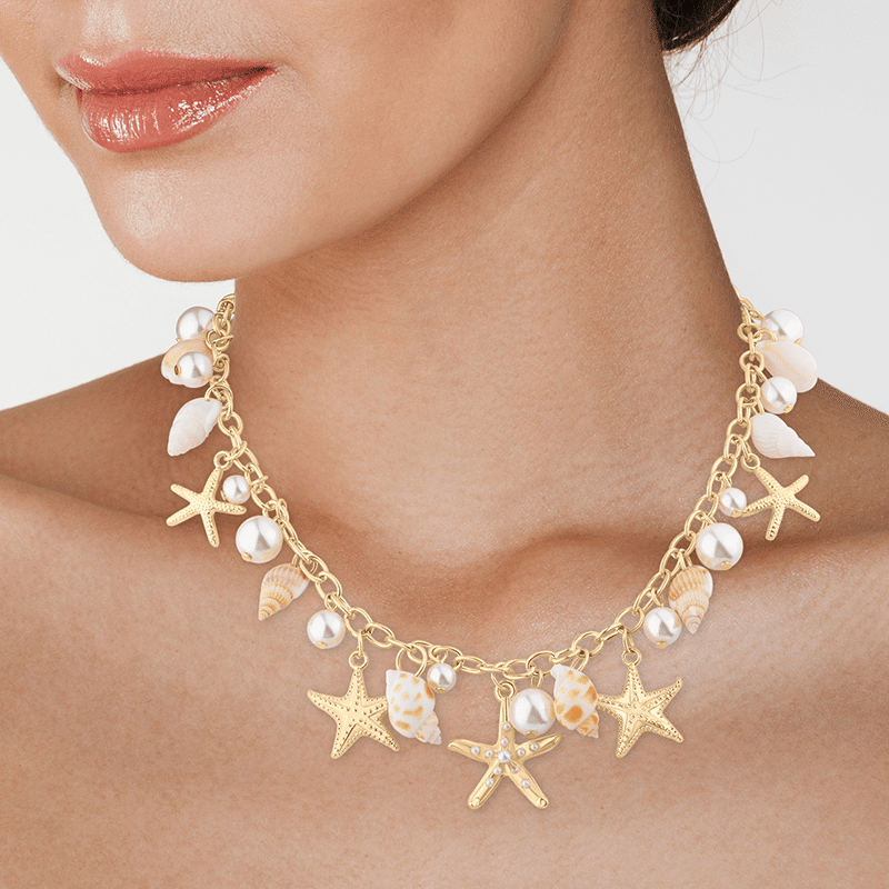Shell /Pearl Charm Necklace