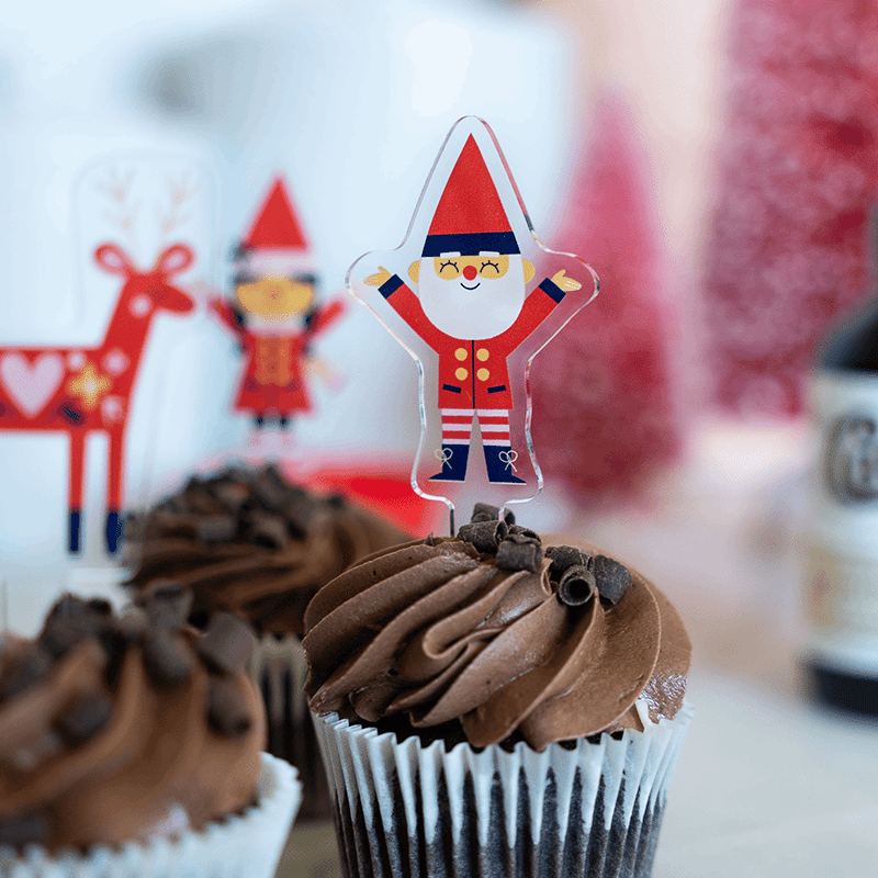 Fair Isle Treat Toppers (6 pcs)