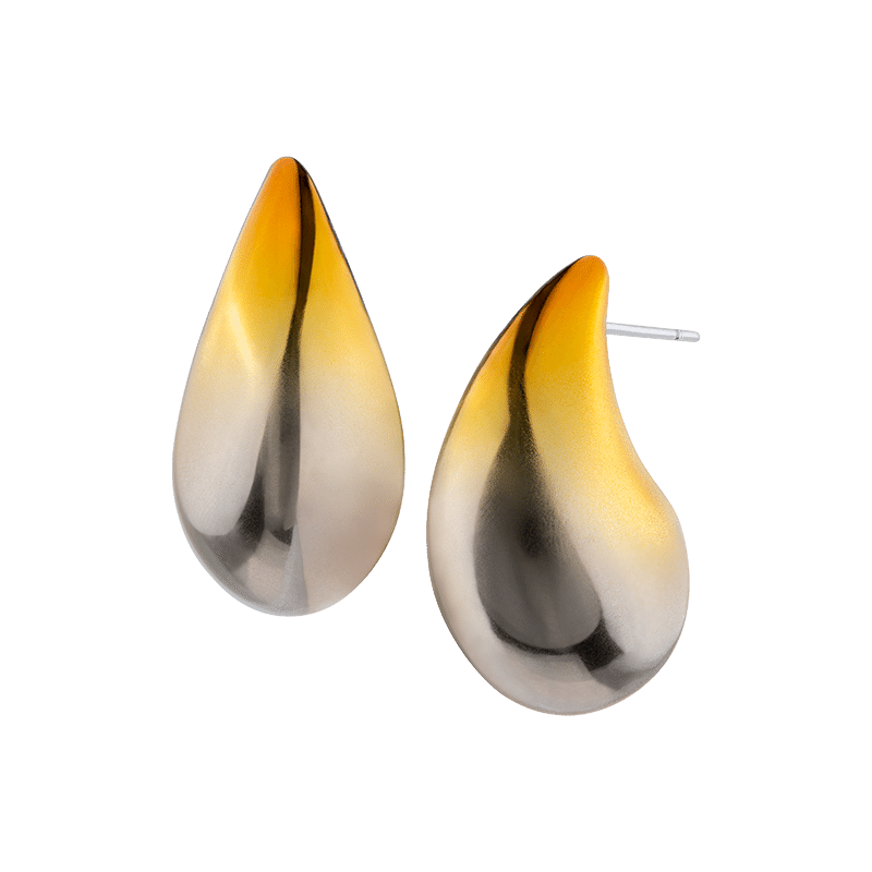 Fluid Pear Shaped Gradient Earring