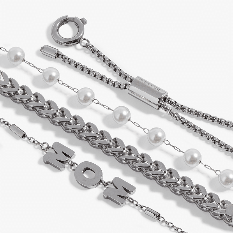 Mom Pearl Stranded? Bracelet Set