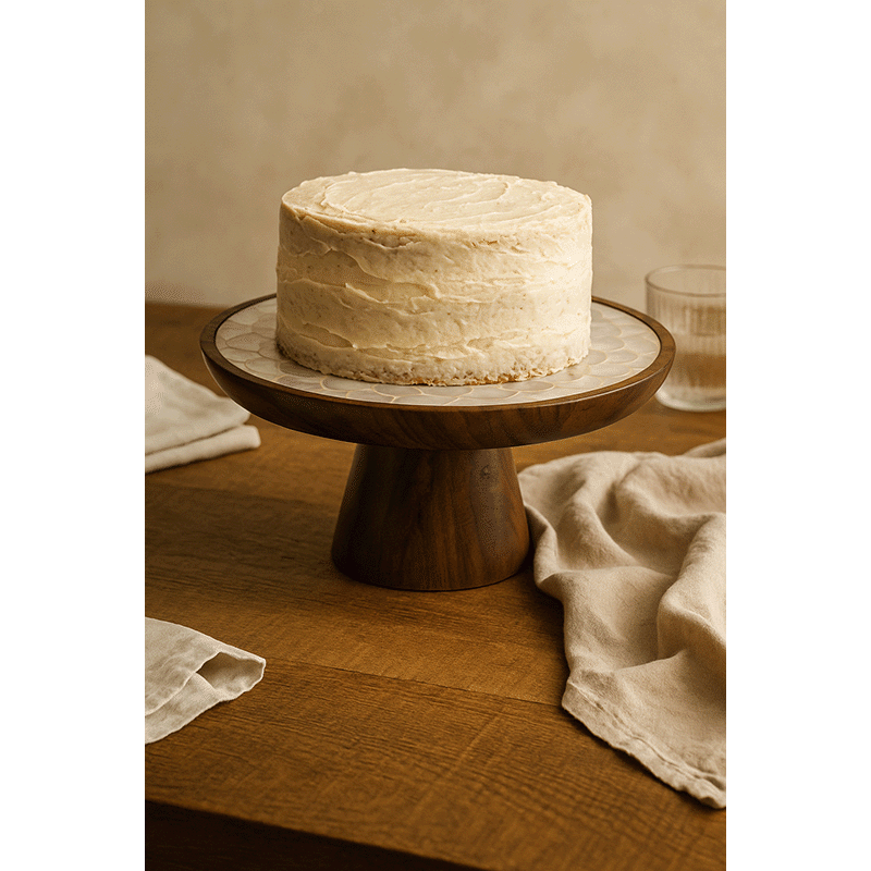 Textured Enamel Cake Plate