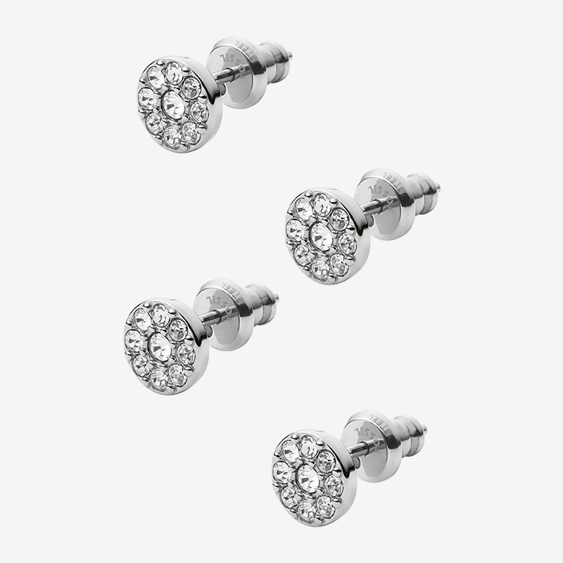 Fossil ER SM DISK STUD S SILVER