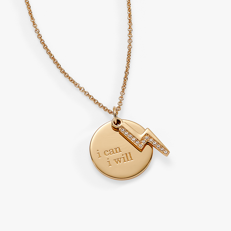 I Can, I Will Duo Charm Pendant Necklace