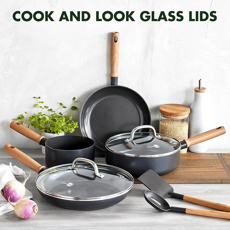 Hudson Nonstick Ceramic 8 Piece Cookware Set