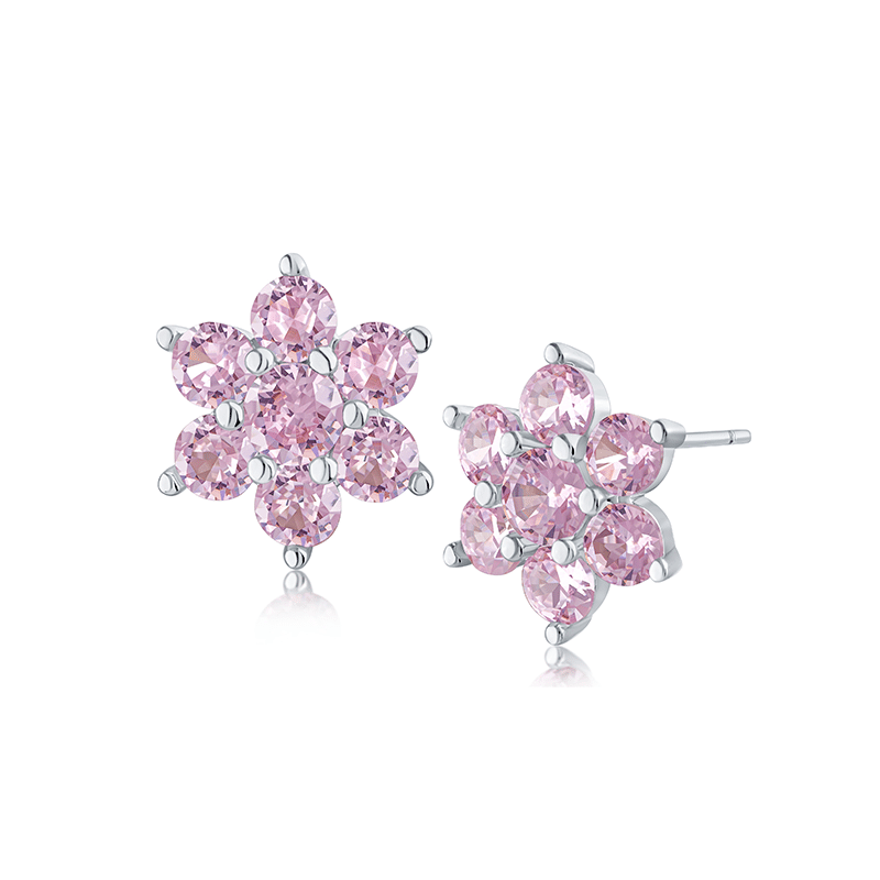 4 Cttw Round Cz Flowerettes Ears