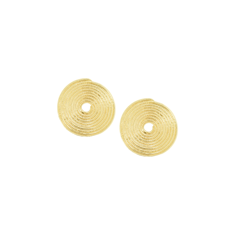 Large Spiral Stud Earring (Gold)