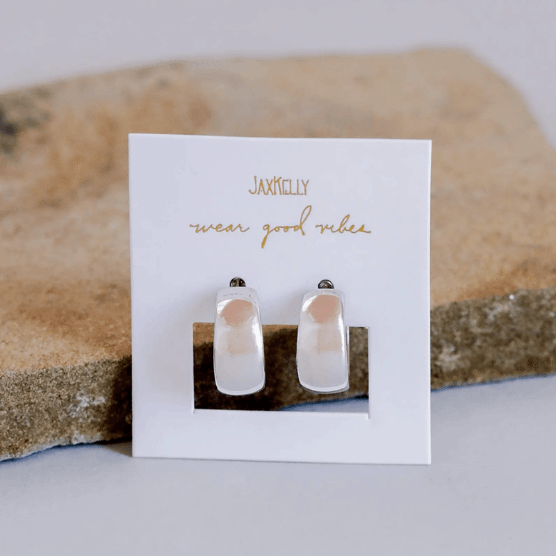 Silver Hoop Earrings - Wide