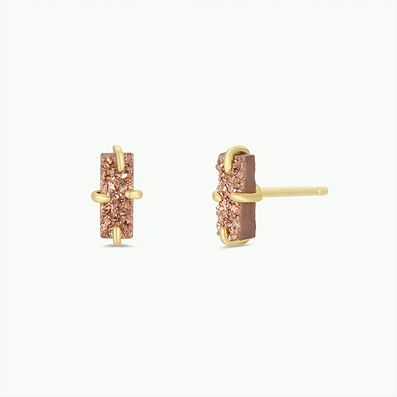 Druzy Bar - Rose Gold