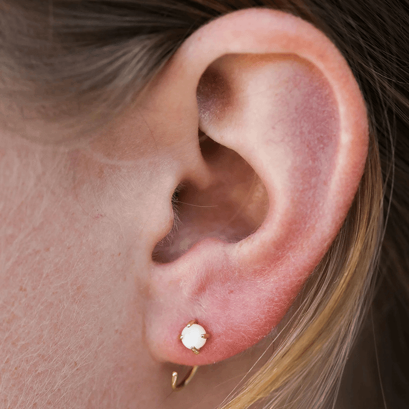 Huggies Earrings - Mother of Pearl