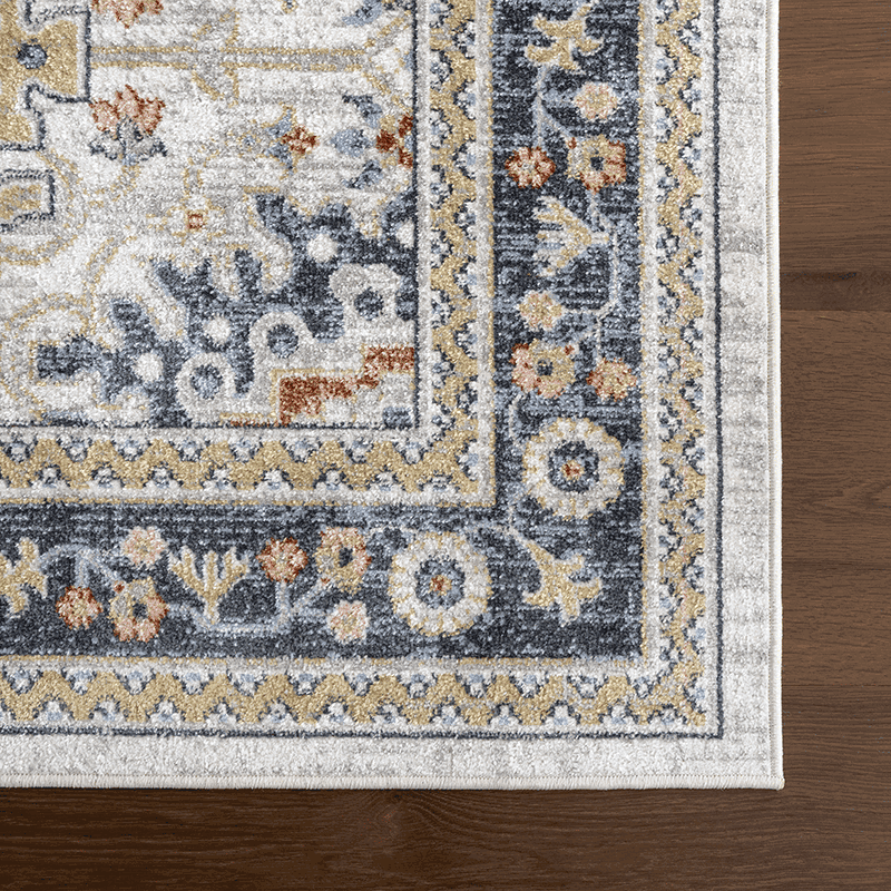 Bonia Traditional Medallion Machine Washable Area Rug