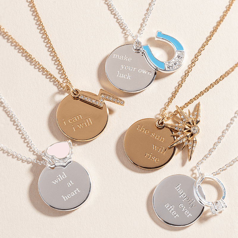 I Can, I Will Duo Charm Pendant Necklace