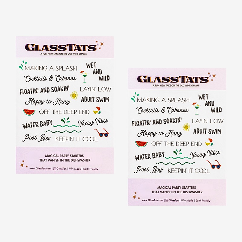 GlassTats Glass Tats (Pool Party)