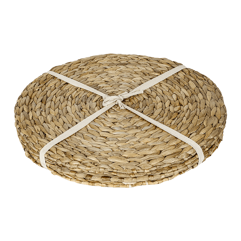 Natural round placemat set of 4