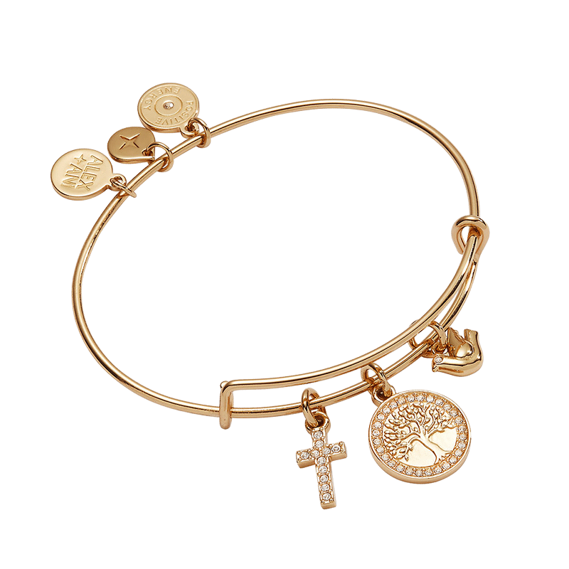 Faith and Family Tree of Life Charm Bangle