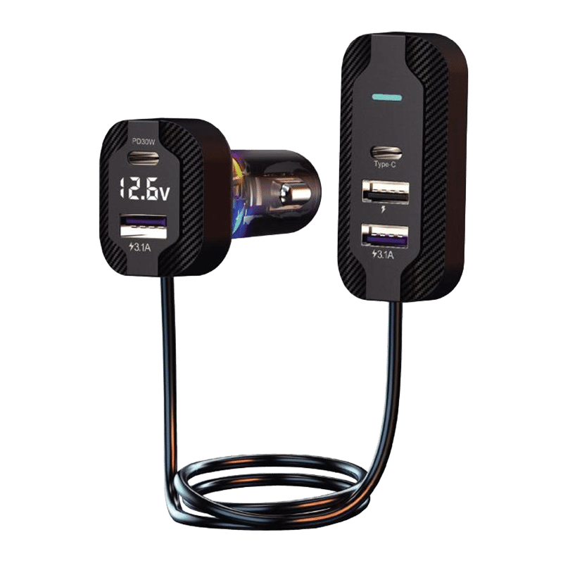 Car Charger with 3 USB-A Ports & 2 USB-C Ports
