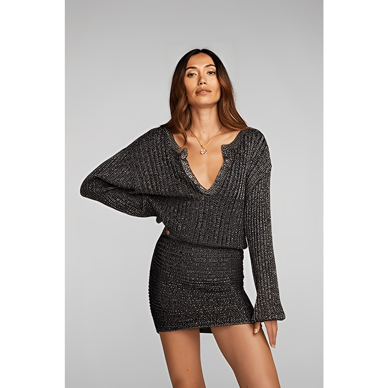 Rib Knit Mini Dress